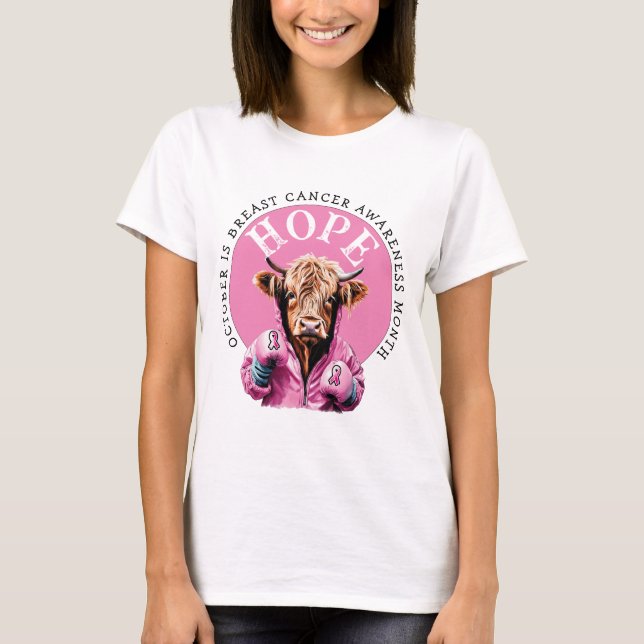 Breast Cancer  Awareness HOPE T-Shirt (Front)