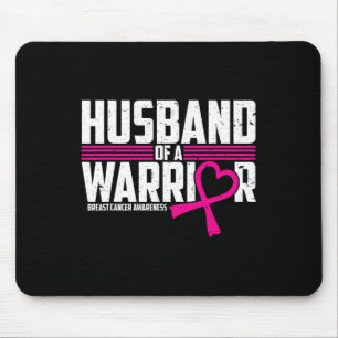 Breast Cancer Awareness Husband Of Warrior Pink Te Mouse Pad