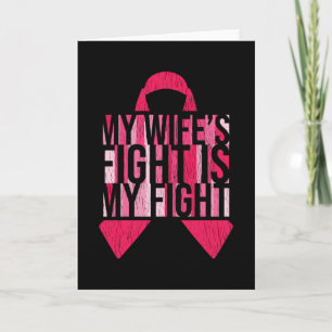 Breast Cancer Awareness Husband Wife Fight Support Card
