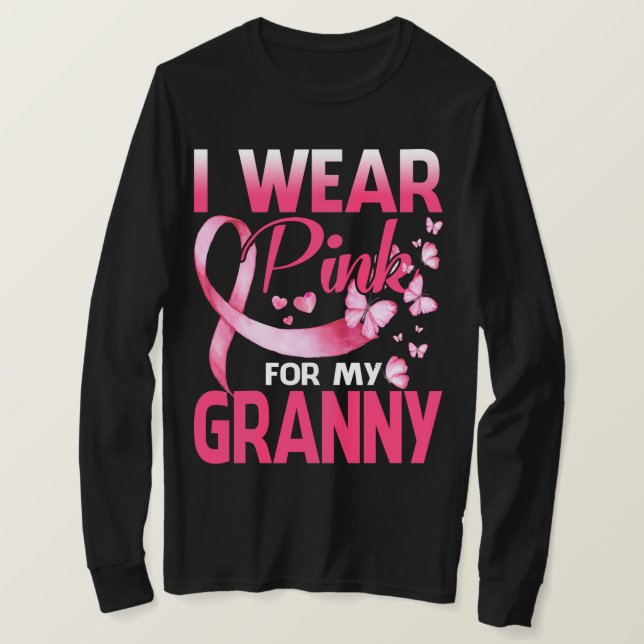 Breast Cancer Awareness I Wear Pink For My GRANNY T-Shirt (Design Front)