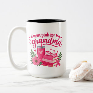 Breast Cancer Awareness "i wear pink for my" Two-Tone Coffee Mug