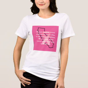 Breast Cancer Awareness in California T-shirt  Tri-Blend Shirt
