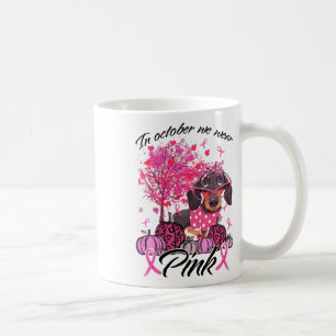 Breast Cancer Awareness In October We Wear Pink Da Coffee Mug