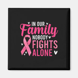Breast Cancer Awareness - In Our Family Nobody Fig Magnet