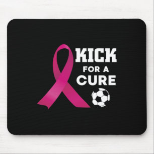 Breast Cancer Awareness Kick For A Cure Soccer Mouse Pad
