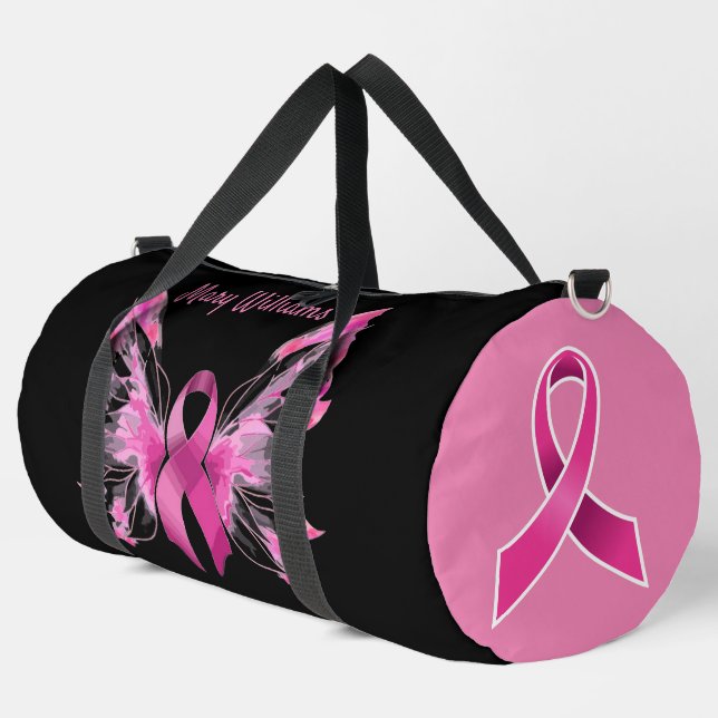 Breast Cancer Awareness Large Duffel Bag (Left Corner)