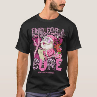 Breast Cancer Awareness - leopard christmas cure s T-Shirt