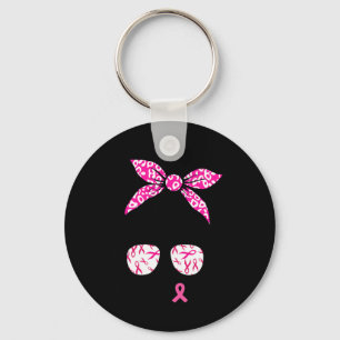 Breast Cancer Awareness Leopard Retro I Won Women' Key Ring