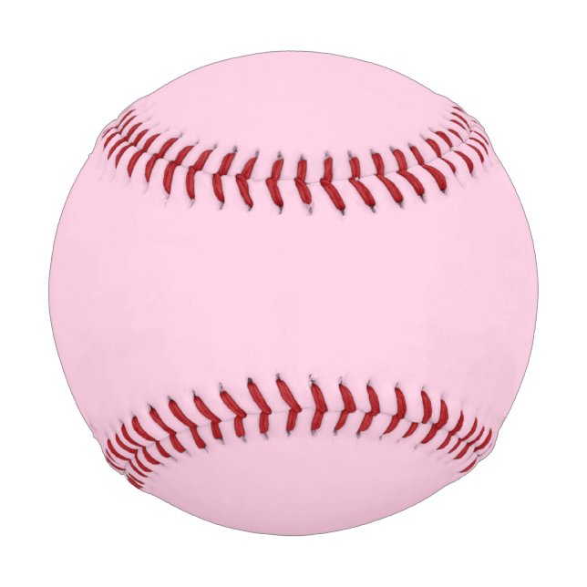 Breast cancer awareness light pink solid colour baseball (Front)