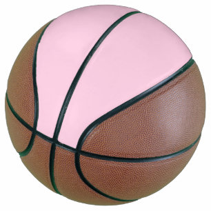 Breast cancer awareness light pink solid colour basketball