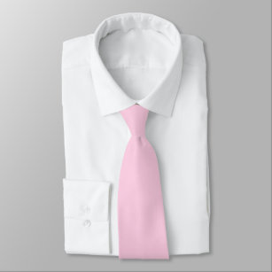 Breast cancer awareness light pink solid colour tie