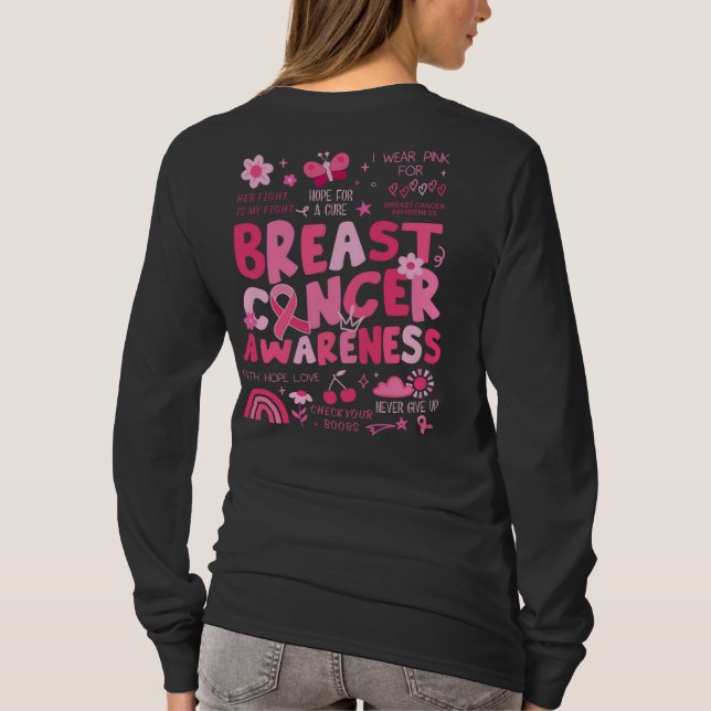 Breast Cancer Awareness Long Sleeve Shirt  (Back)