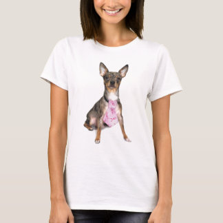 Breast Cancer Awareness Manny the Merle Chihuahua T-Shirt