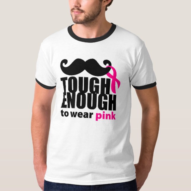 Breast Cancer Awareness Men's Ringer Tshirt (Front)