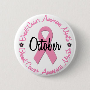Breast Cancer Awareness Month 6 Cm Round Badge