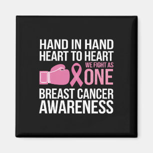 Breast Cancer Awareness Month Boxing Glove We Figh Magnet