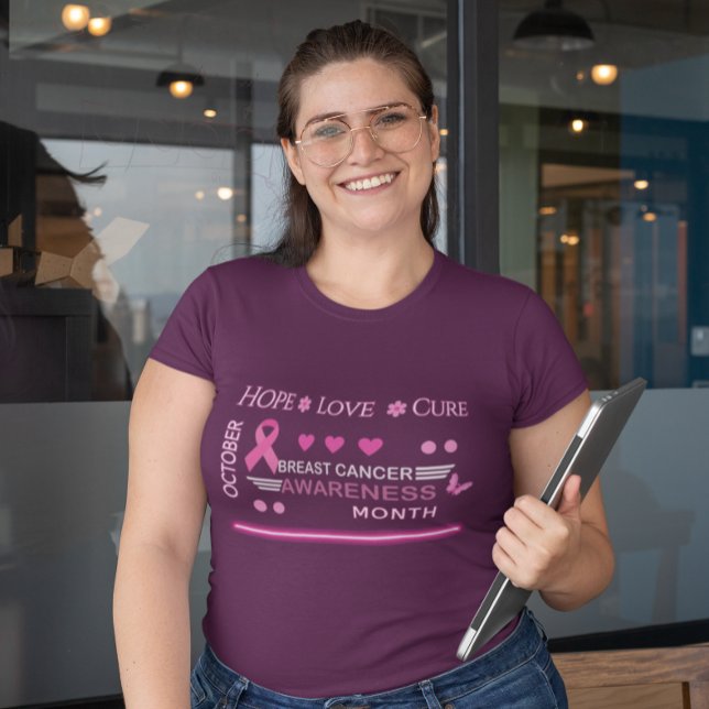 Breast Cancer Awareness Month Design Plus Size T-Shirt (Creator Uploaded)