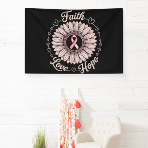 breast cancer awareness month faith hope cure banner