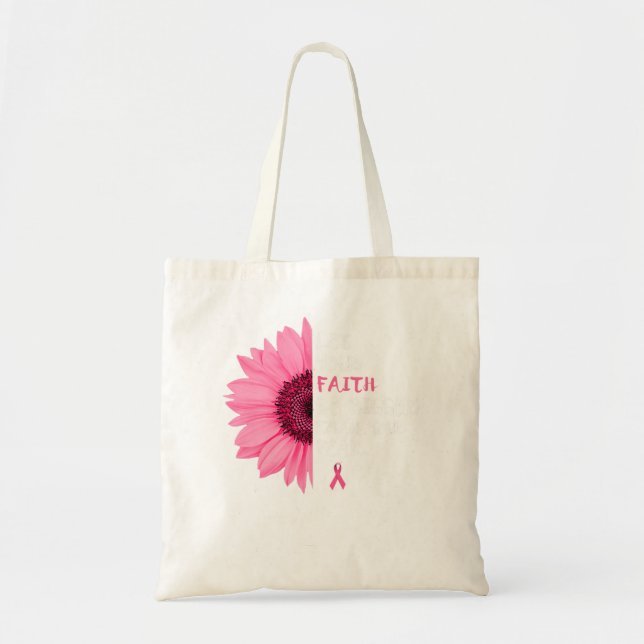 Breast Cancer Awareness Month Flower Pink Ribbon W Tote Bag (Front)