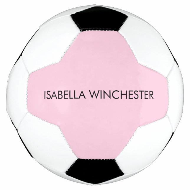 Breast cancer awareness month light pink custom  soccer ball (Front)