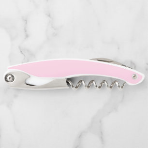 Breast cancer awareness month light pink solid corkscrew