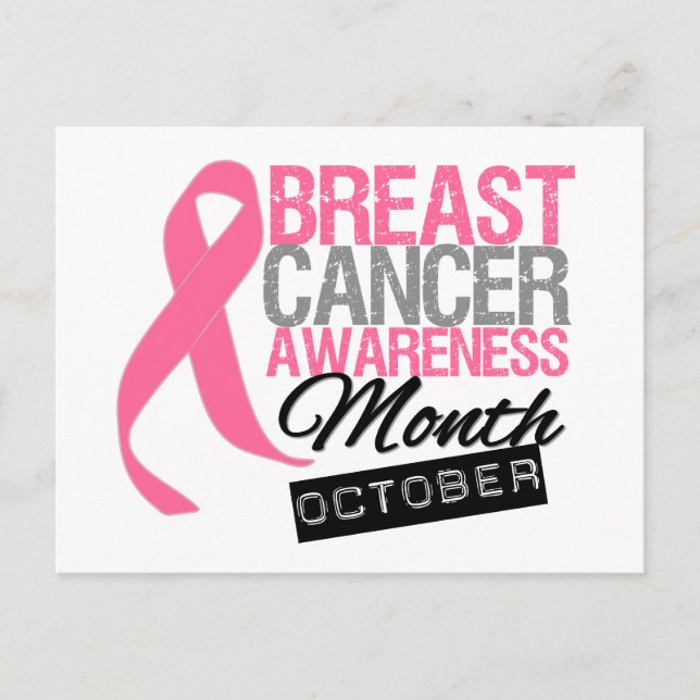 Breast Cancer Awareness Month October Postcard (Front)