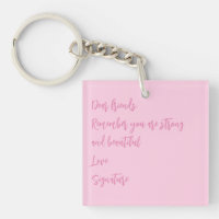 Breast Cancer Awareness month pink custom quote