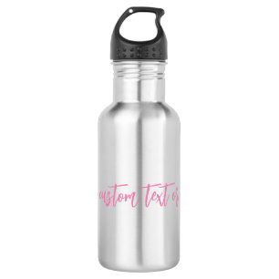 Breast cancer awareness month pink custom script 532 ml water bottle