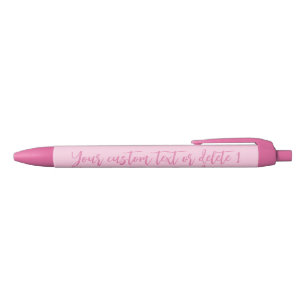 Breast cancer awareness month pink custom script black ink pen