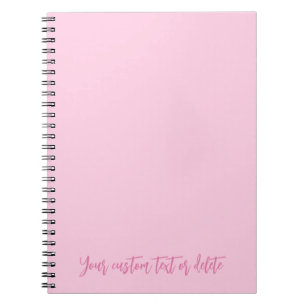 Breast cancer awareness month pink custom script notebook