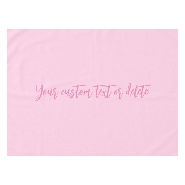 Breast cancer awareness month pink custom script tablecloth (Front (Horizontal))