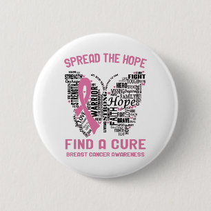 Breast Cancer Awareness Month Ribbon Gifts 6 Cm Round Badge