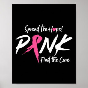 Breast Cancer Awareness Month Spread The Hope Pink Poster