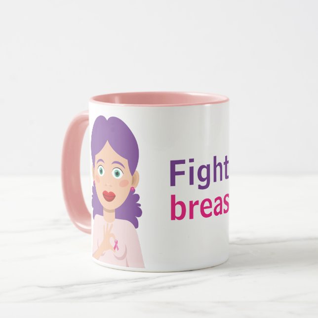 Breast cancer awareness mug (Front Left)