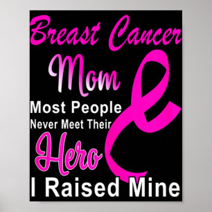 Breast Cancer Awareness Mum Breast Cancer Warrior  Poster