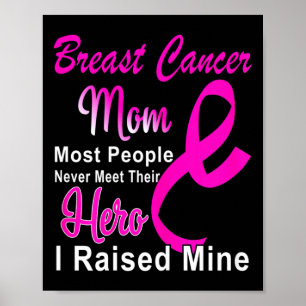 Breast Cancer Awareness Mum Breast Cancer Warrior Poster