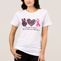 Breast Cancer Awareness Peace Love Cure Pink