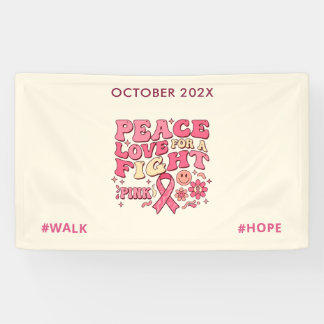 Breast Cancer Awareness / Peace Love Fight Banner