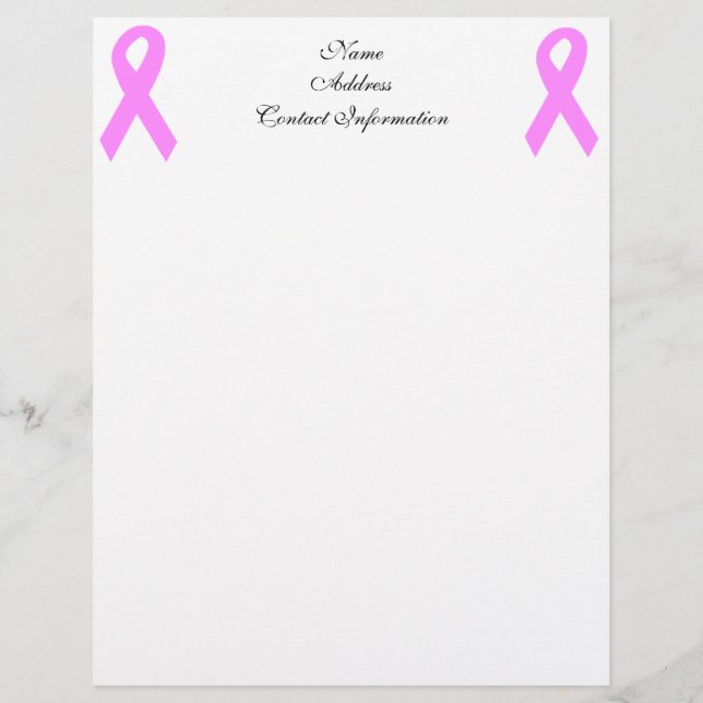 Breast Cancer Awareness Personalized Letterhead (Front)