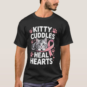 Breast Cancer Awareness Pet Cat Lover Kitty Pink R T-Shirt