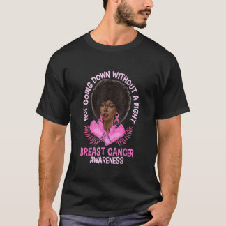 Breast Cancer Awareness Pink African American Afro T-Shirt