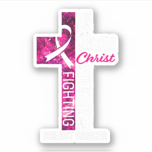 Breast Cancer Awareness Pink Cross Christian (Front)