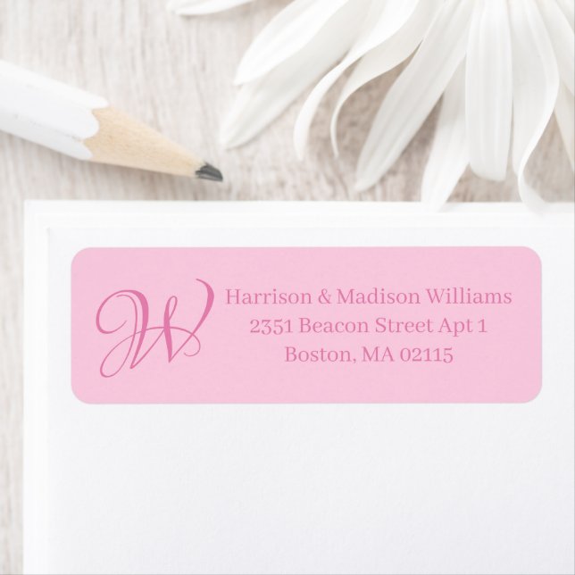 Breast cancer awareness pink elegant monogram (Insitu)