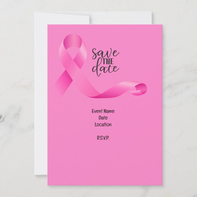 Breast Cancer Awareness pink Invitation (Front)