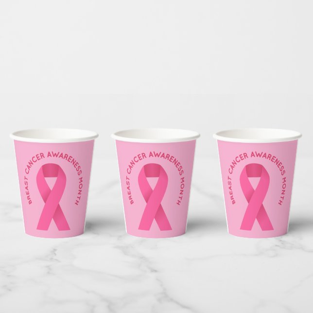 Breast Cancer Awareness  pink Paper Cups (Multi)