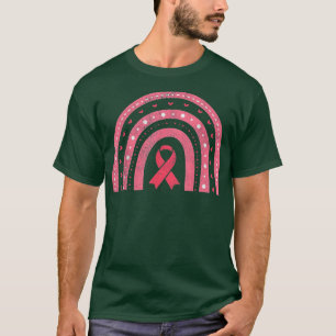 Breast Cancer Awareness Pink Rainbow Pink Ribbon T-Shirt