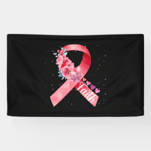 Breast Cancer Awareness Pink Ribbon Banner