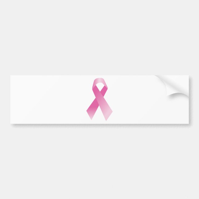Breast Cancer Awareness Pink Ribbon Bumper Sticker (Front)