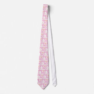BREAST CANCER AWARENESS PINK RIBBON DESIGN TIE
