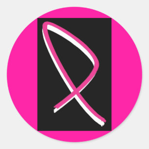 Breast Cancer Awareness Pink Ribbon I Classic Round Sticker